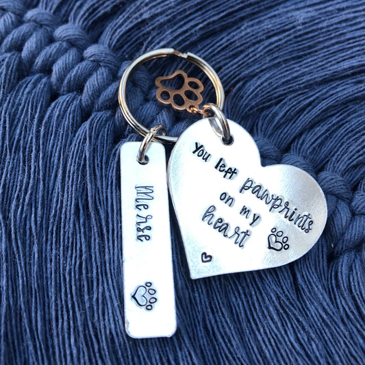 Personalised pet loss keyring