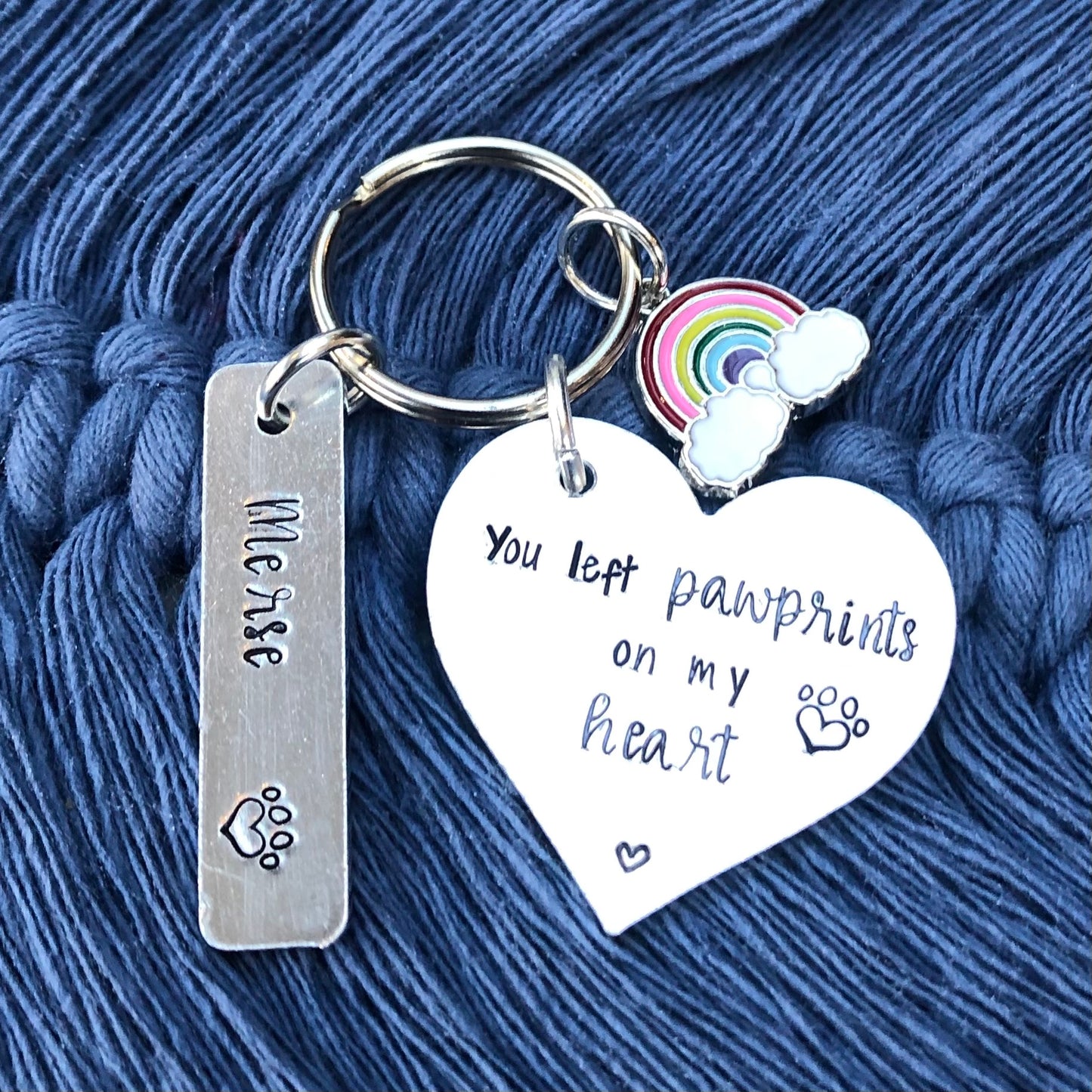 Personalised pet loss keyring