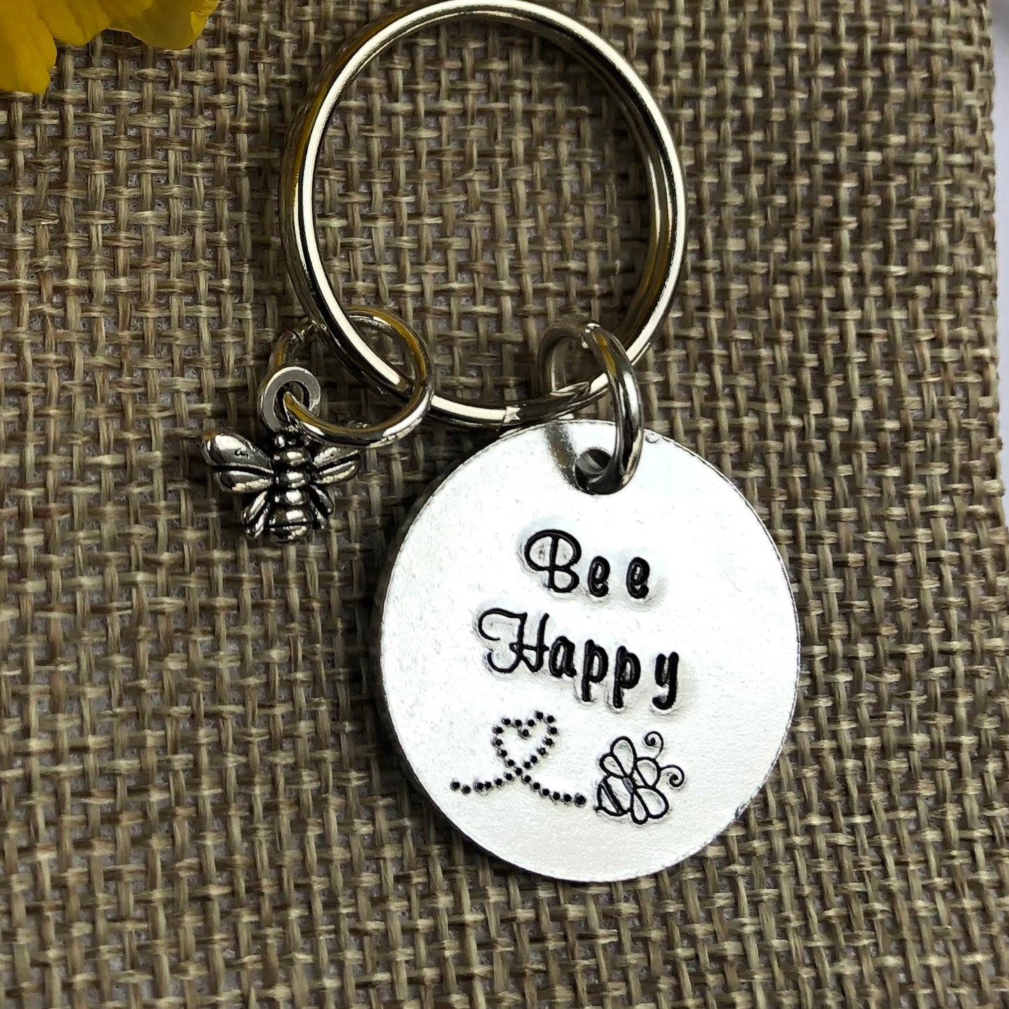 'Bee happy' keyring