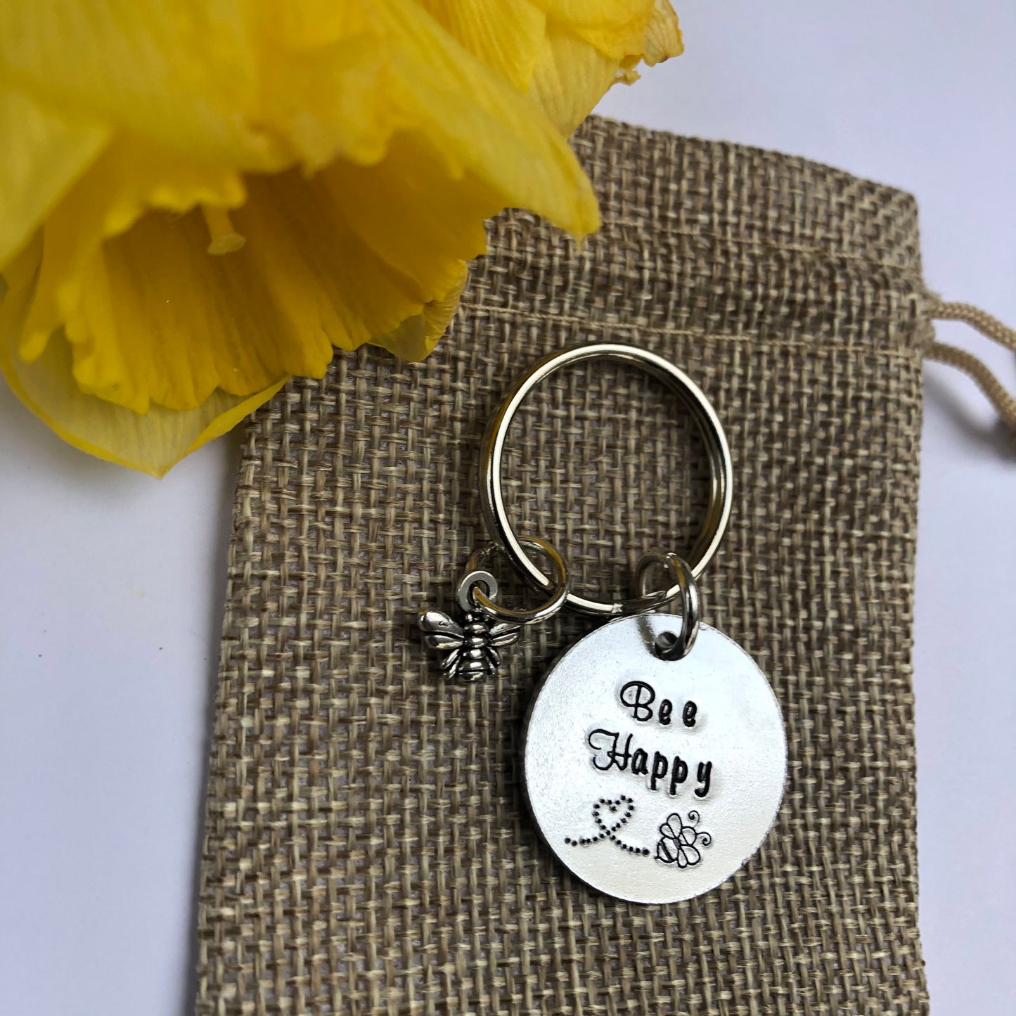 'Bee happy' keyring