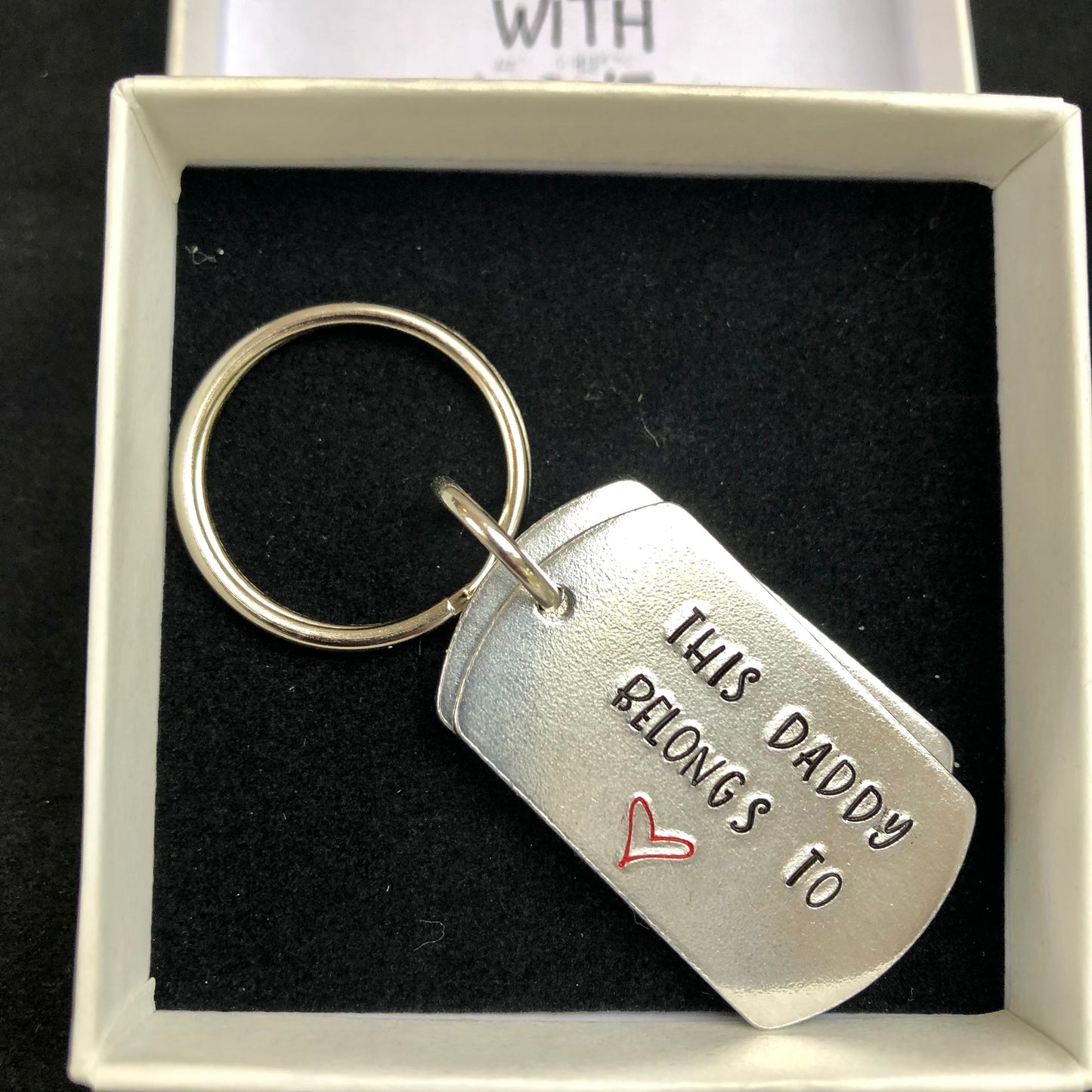 Dog Tag Daddy keyring