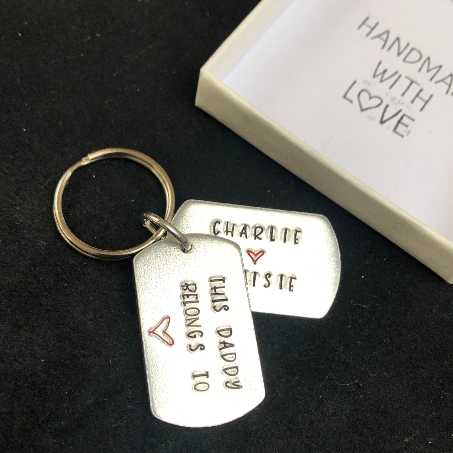 Dog Tag Daddy keyring