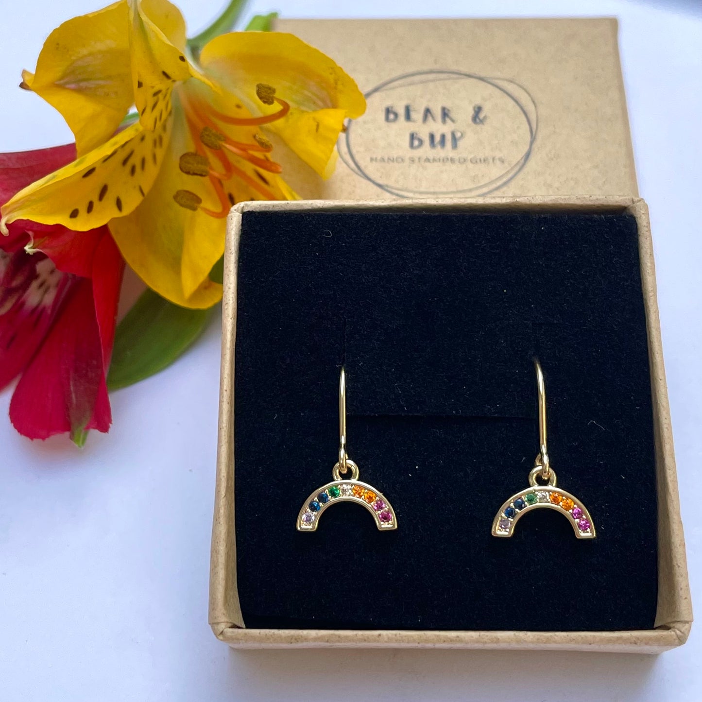 Gold Filled Rainbow Earrings