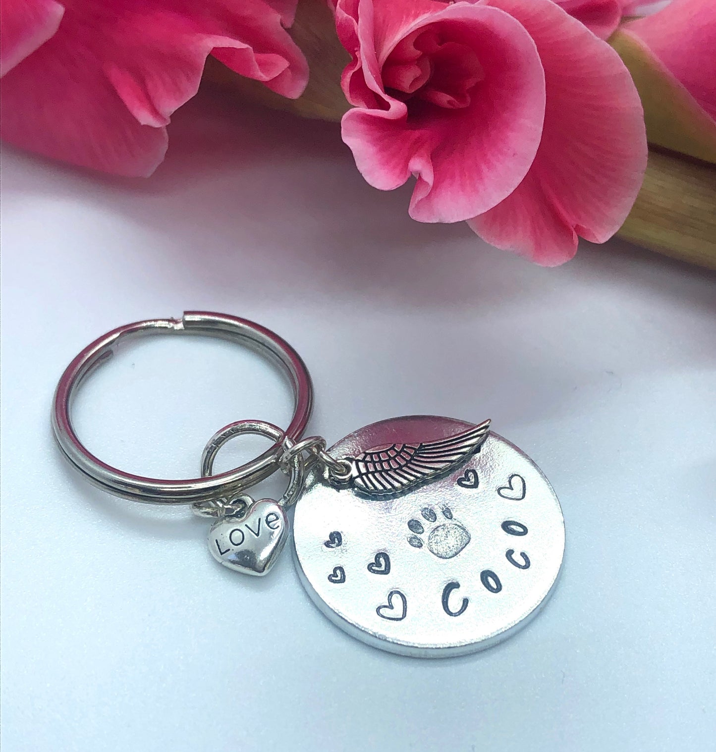 Personalised pet loss keyring