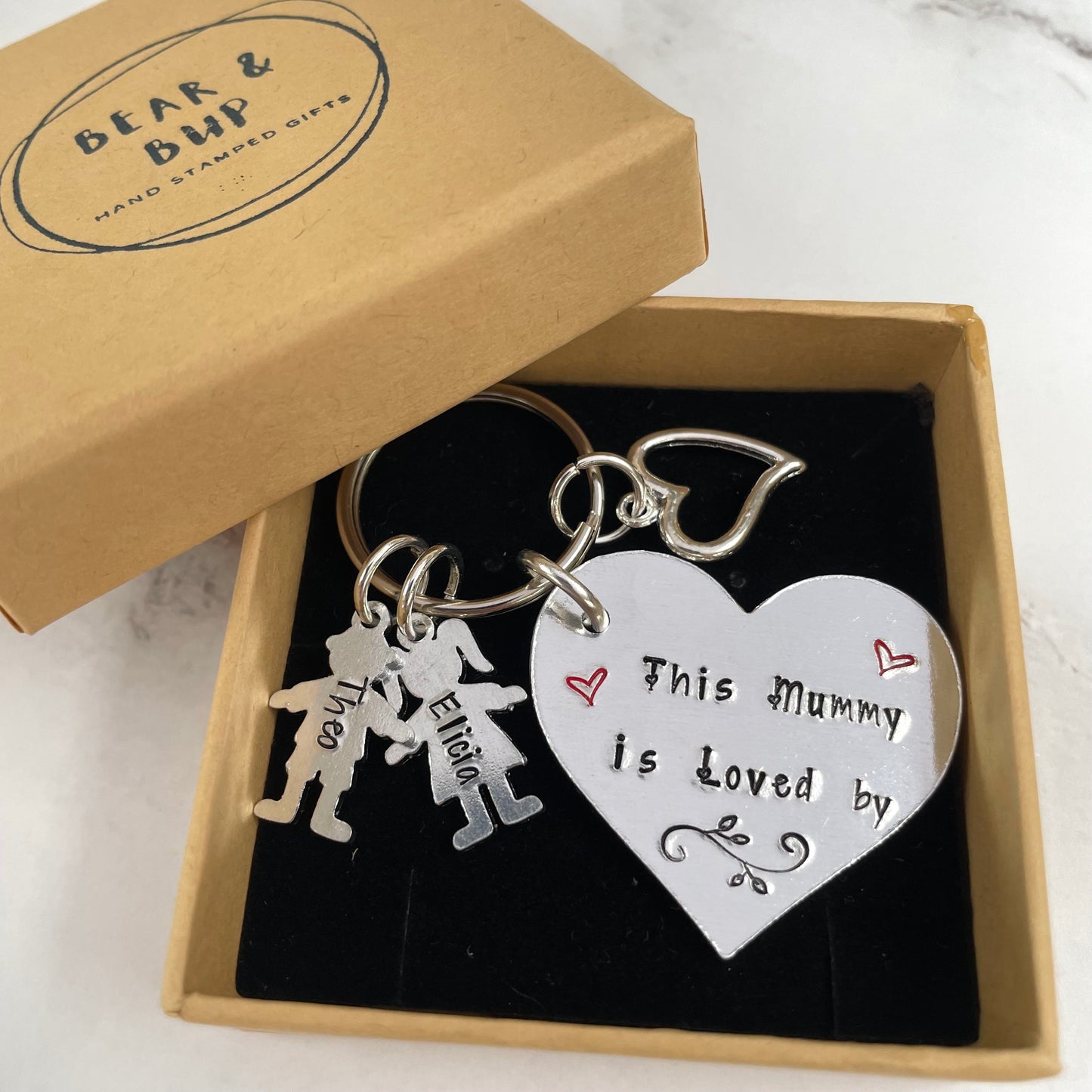 This Mummy / Mum is loved by... keyring