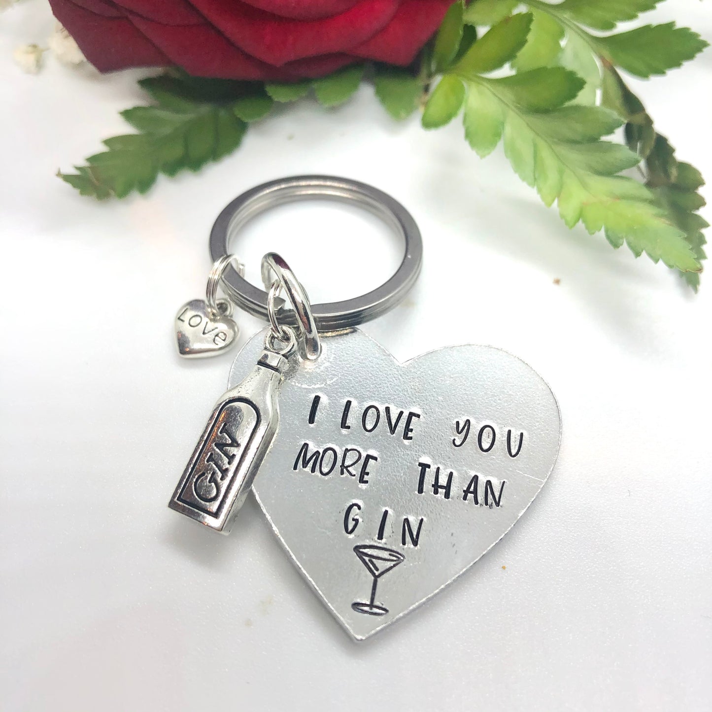 'I love you more than Gin' keyring