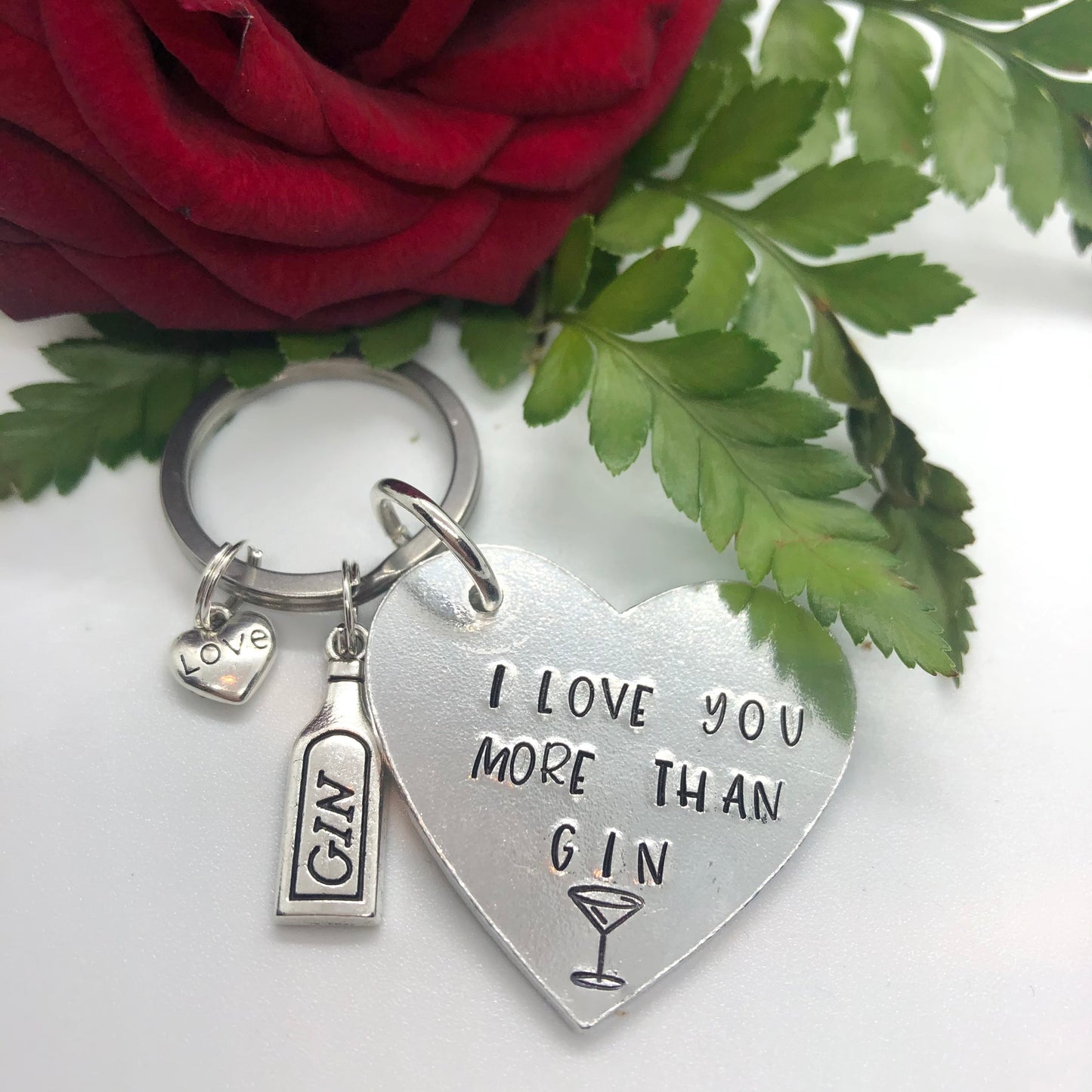 'I love you more than Gin' keyring