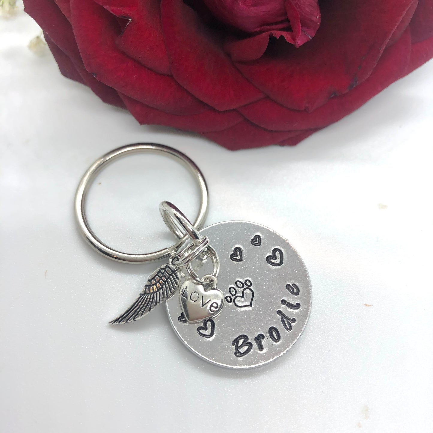 Personalised pet loss keyring