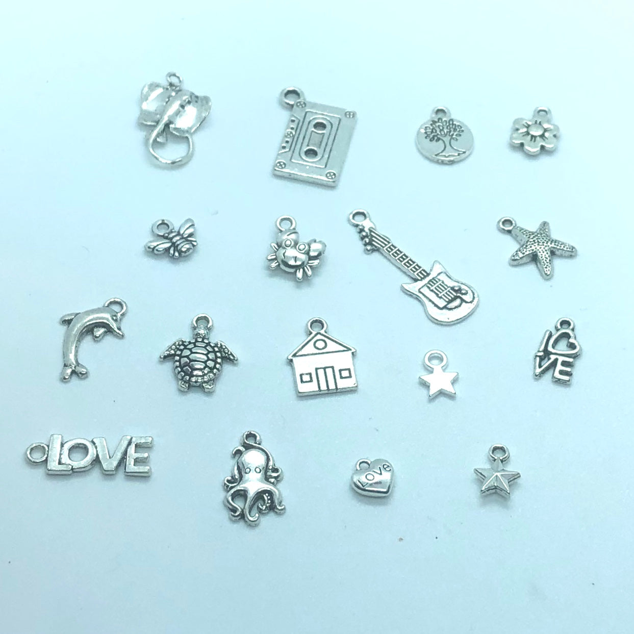 Personalised message keyring with charm