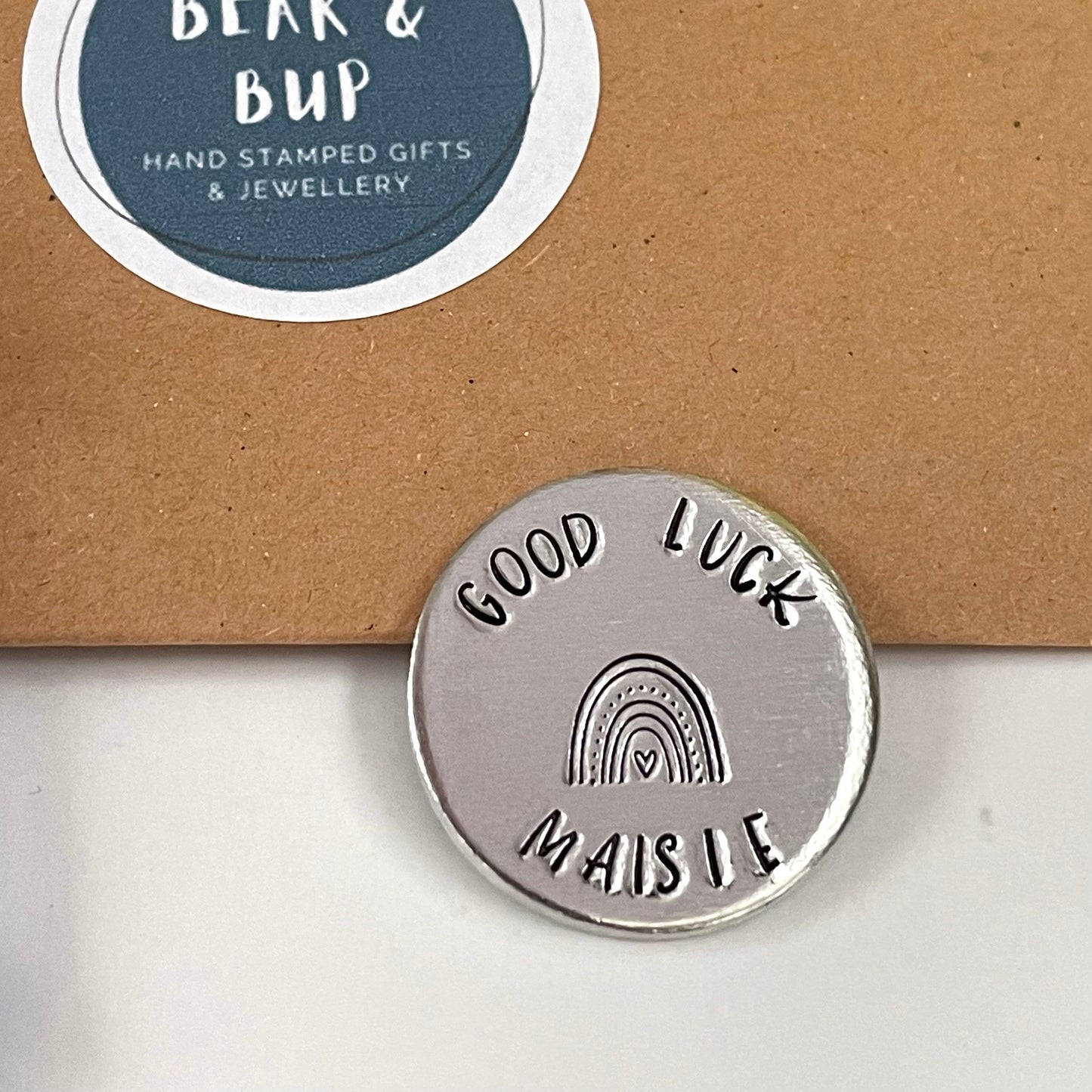 Pocket Token, Personalised affirmation token, Love token, Good Luck charm, Pocket hug