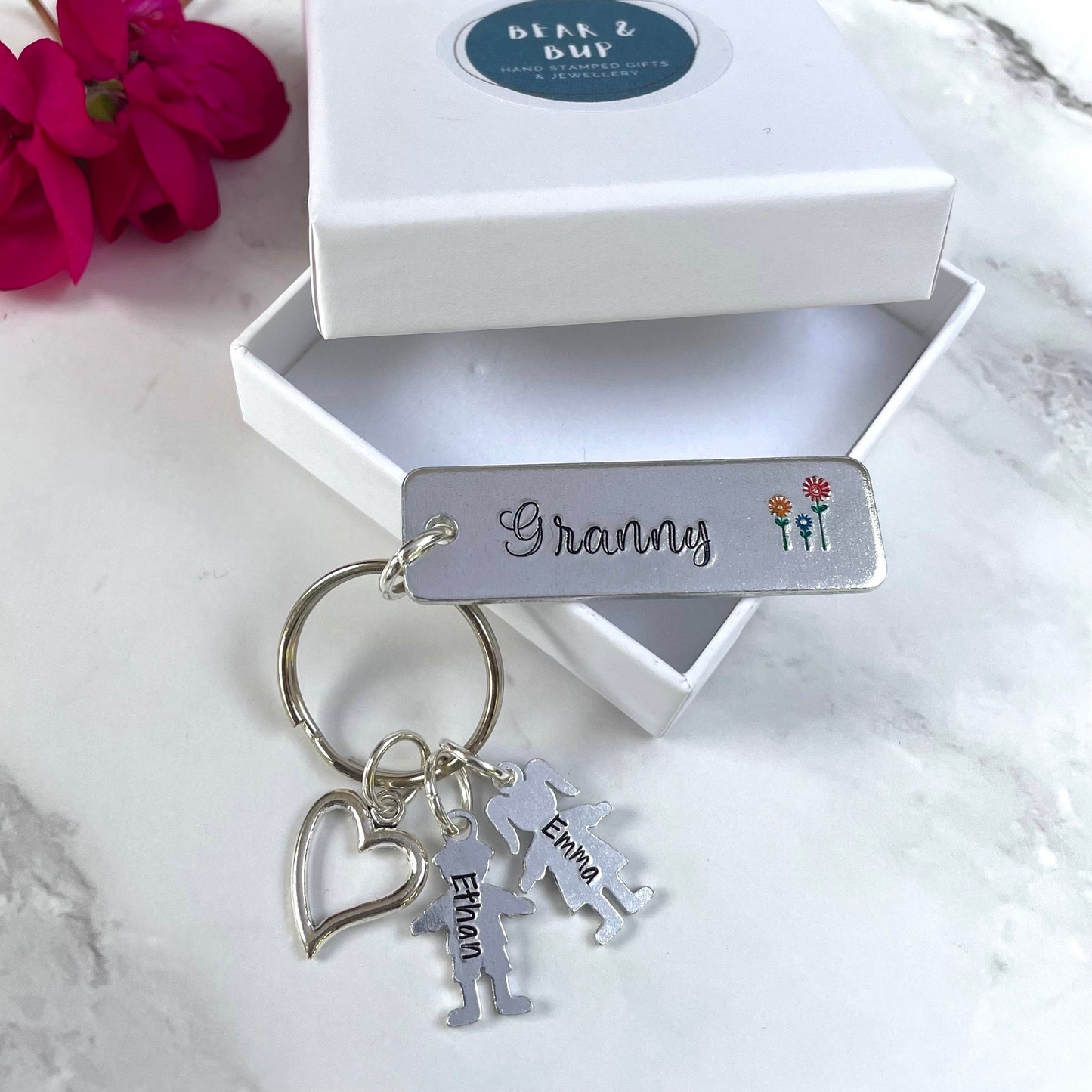Personalised Granny / Grandma / Nanny keyring