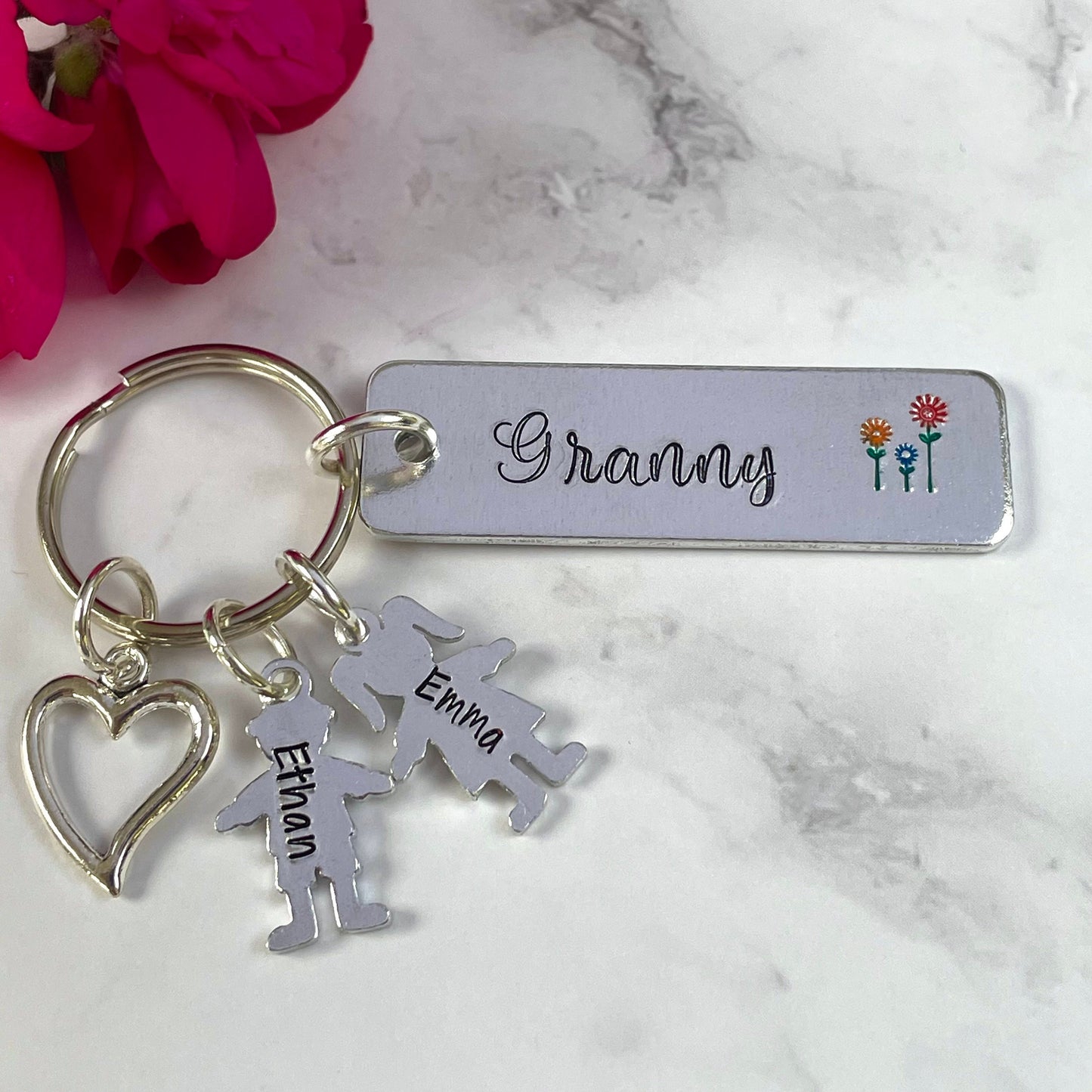 Personalised Granny / Grandma / Nanny keyring