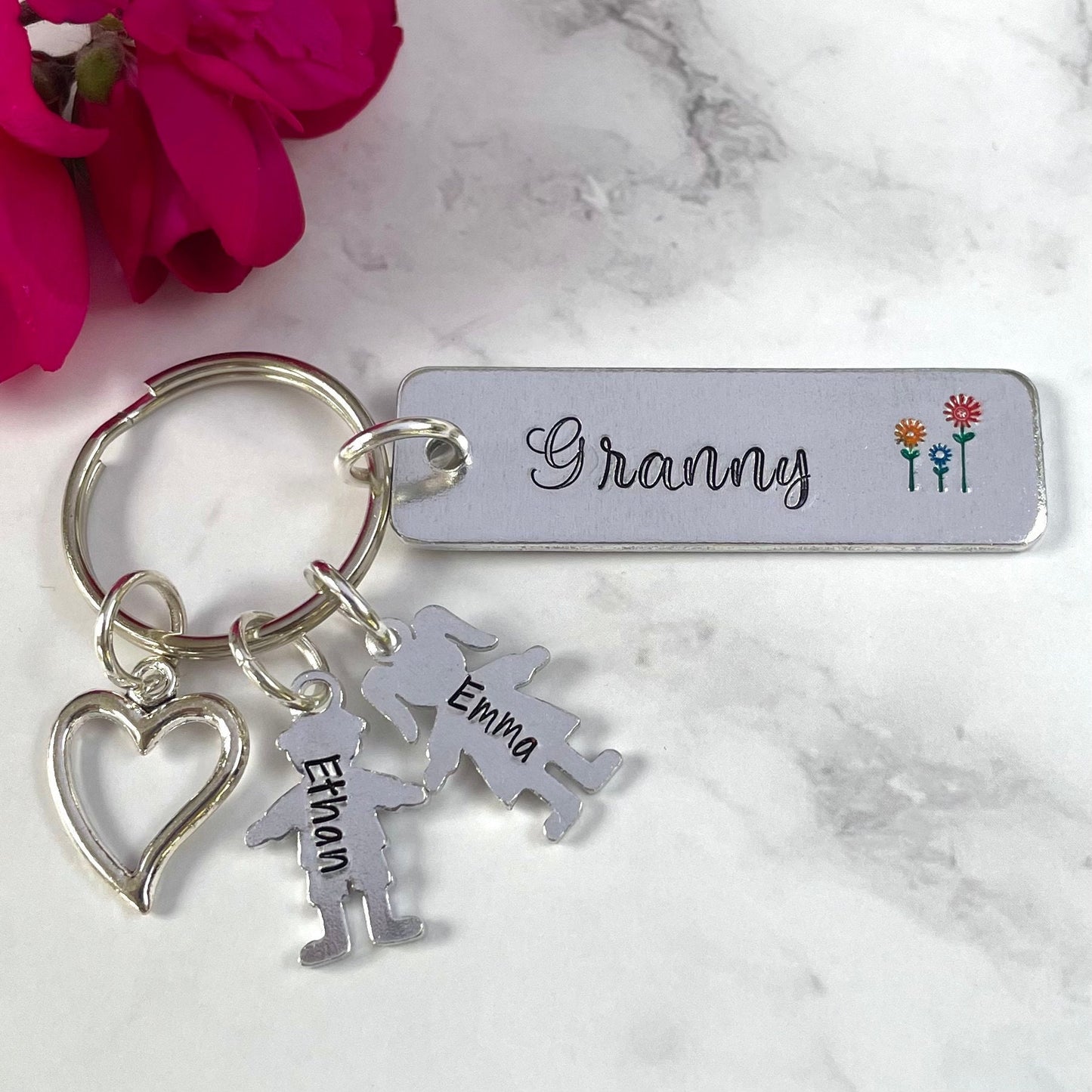 Personalised Granny / Grandma / Nanny keyring