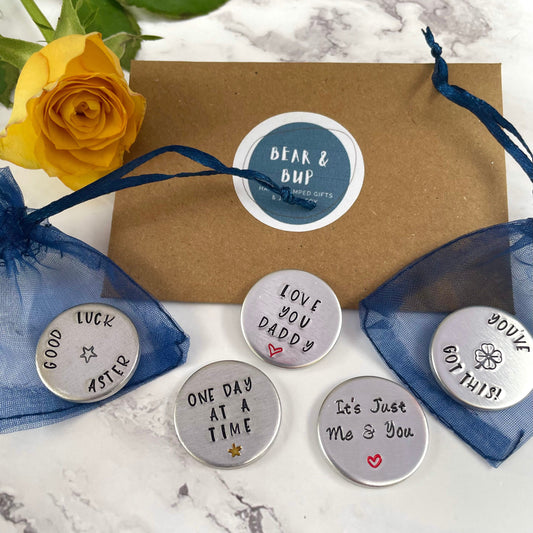 Pocket Token, Personalised affirmation token, Love token, Good Luck charm, Pocket hug
