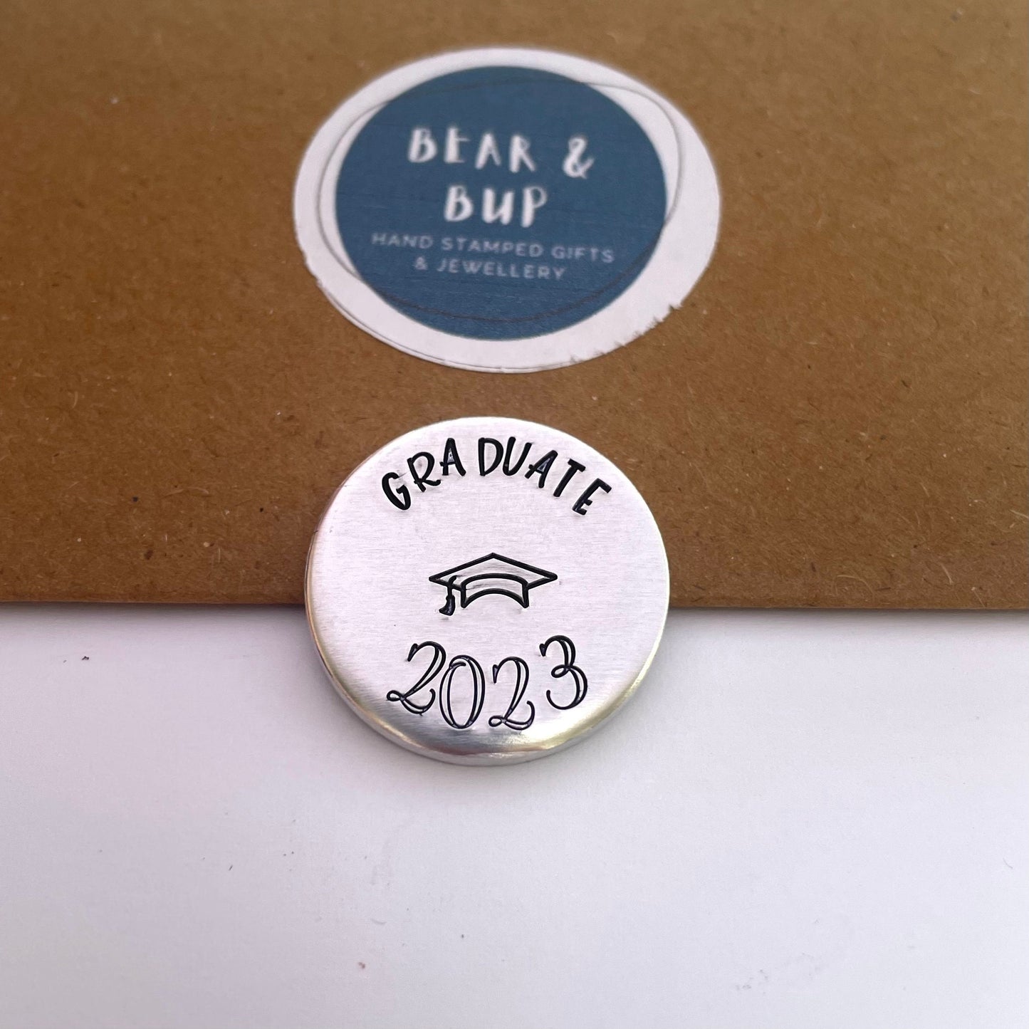 Graduation pocket token, degree graduate 2023, graduate gift, university degree keepsake