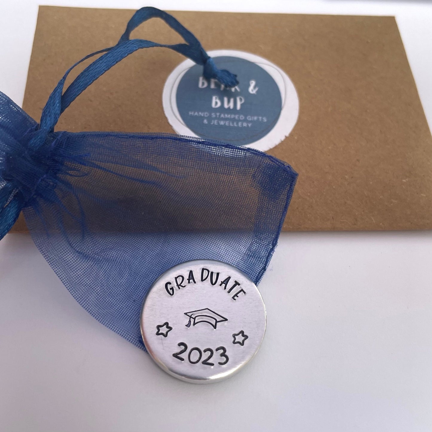 Graduation pocket token, degree graduate 2023, graduate gift, university degree keepsake